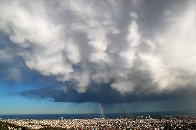 Storm on the coast of Barcelona