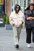 Emily Ratajkowski Walks To Lunch With Babs Jeanne - NYC