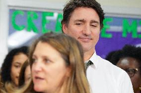 Justin Trudeau At Program At Boys And Girls Club East Scarborough Launch - Toronto