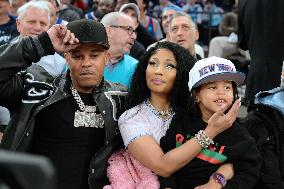 Nicki Minaj At New York Knicks Game - NYC