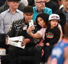 Nicki Minaj At New York Knicks Game - NYC
