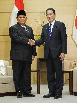Indonesian defense minister in Tokyo