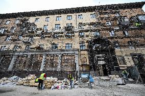 Restoration of five-story building damaged by Russian missile strike continues in Zaporizhzhia