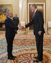 King Felipe In Audience With Real Madrid Basketball Team - Madrid