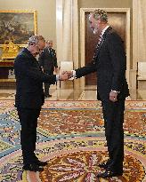 King Felipe In Audience With Real Madrid Basketball Team - Madrid