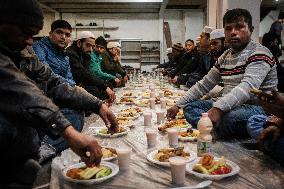 The Iftar Mahfil, The End Of Ramadan, Is Celebrated At The Mosque In "Prenestino" A District Of Rome