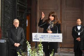 Inauguration Of Restored Facade Of Sainte-Marie-Madeleine Church - Paris