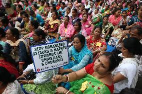Protest Over Attacks Against Christian Community - India