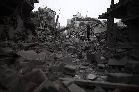 MIDEAST-GAZA-MAGHAZI REFUGEE CAMP-ISRAEL-AIRSTRIKE