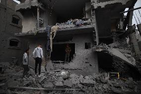 MIDEAST-GAZA-MAGHAZI REFUGEE CAMP-ISRAEL-AIRSTRIKE