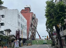 (SPOT NEWS)CHINA-TAIWAN-HUALIEN-EARTHQUAKE-AFTERMATH (CN)