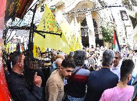 International Jerusalem Day, March In Burj Al-Barajneh Camp In The Southern Suburb Of Beirut