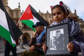 Demonstration In Memory Of Damian Sobol Killed In Gaza