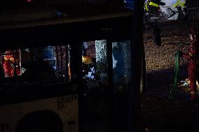 Two Seriously Injured In RATP Bus Accident - Paris