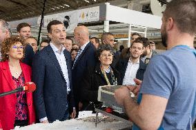 Jordan Bardella Visits Cambrai Market - France