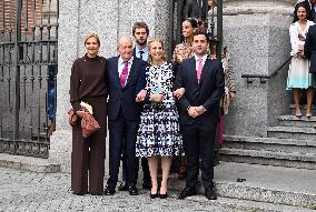 Royal Family At Jose Luis Martinez Almeida's Wedding - Madrid