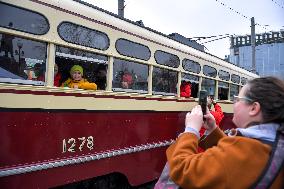 RUSSIA-MOSCOW-RETRO TRAMWAYS-PARADE