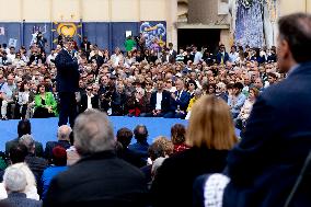 Carles Puigdemont Meeting In Elna, France.