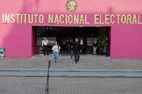 Candidates For The Presidency Of Mexico Attend The INE Facilities For Rehearsal Prior To The 1st Presidential Debate