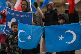 Stand In Support Of East Turkistan Protest In Edmonton