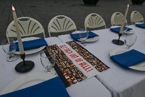 Shabbat Table For The Hostages In Edmonton