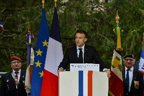 Macron At 80th Anniversary Of The Battle Of Glieres - France