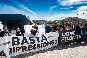 Rally In Front Of The House Of PM Attal - Corsica