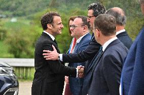 Emmanuel Macron at Maison d'Izieu memorial