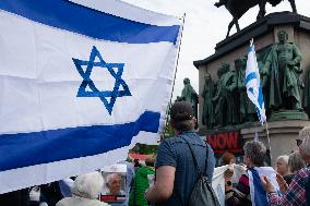 "Solidarity With Israel" Rally In Cologne To Commemorate 6 Months Of Hamas Attack