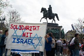 "Solidarity With Israel" Rally In Cologne To Commemorate 6 Months Of Hamas Attack