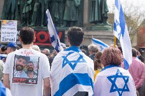 "Solidarity With Israel" Rally In Cologne To Commemorate 6 Months Of Hamas Attack