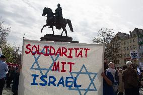 "Solidarity With Israel" Rally In Cologne To Commemorate 6 Months Of Hamas Attack