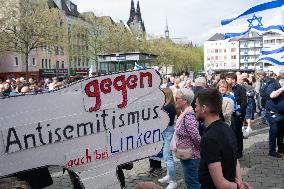 "Solidarity With Israel" Rally In Cologne To Commemorate 6 Months Of Hamas Attack