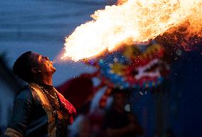 HONDURAS-SANTA ROSA DE COPAN-LIVING FIRE FESTIVAL