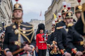 British Troops Join French Guards In A Special Ceremony - Paris