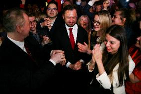 Aleksander Miszalski's Election Evening In Krakow