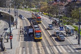 Public Transport In Warsaw, Poland