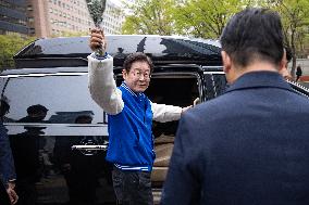 Party Leader, Lee Jae-myung Campaigning For Parliamentary Elections