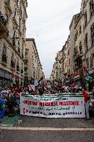Demonstration In Support Of Gaza Population - Marseille