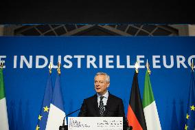 Joint Press Conference At Trilateral Summit France Italy Germany