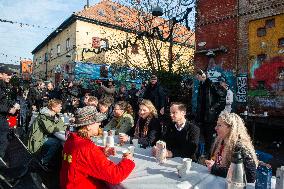 Freetown Christiania Closes Pusher Street In Copenhagen, Denmark.