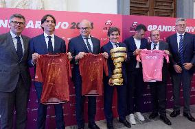 Press Conference For The Arrival Of The Giro D'Italia In Rome