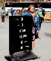 North America Awed By Total Solar Eclipse - NYC