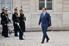 President Macron Welcomes President Vucic - Paris
