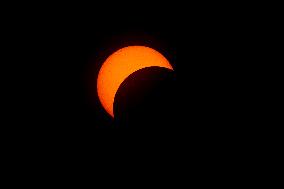 Solar Eclipse Viewed From Metro Detroit