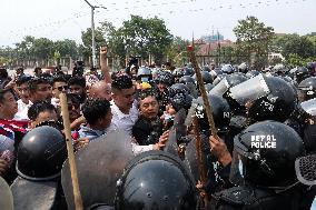 Pro-monarchs Clash With Police In Nepal Demanding Reinstatement Of Monarchy And Hindu State