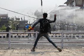 Pro-monarchs Clash With Police In Nepal Demanding Reinstatement Of Monarchy And Hindu State