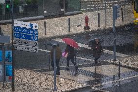 Rainy Day In Lisbon.