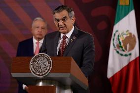 Lopez Obrador Meets With Governors In Press Briefing