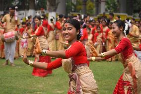 INDIA-ASSAM-NAGAON-RANGOLI BIHU FESTIVAL